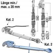 Oberlenker mechanisch, 560-780 mm, Kat. 2