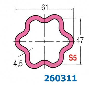 Profilrohr Sternprofilrohr S5 Profilrohr Sternprofilrohr S5