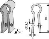 Halter für Schlegelmesser lose, p. f. Taarup, 40880000           