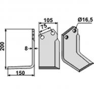 Fräsmesser p. f. Howard HOW-10L, links