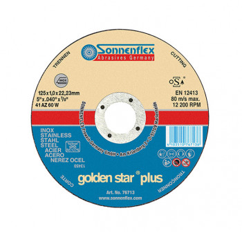 Metall-Trennscheibe Inox/Edelstahl "Golden Star Plus AZ 60W BF", 230 x 1,9 x 22 mm