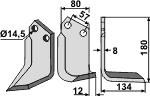 Fräsmesser p. f. Celli CEL-10R, rechts Fräsmesser p. f. Celli CEL-10R, rechts