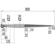 Frontladerzinken p. f. Stoll, 80 cm Frontladerzinken p. f. Stoll, 80 cm