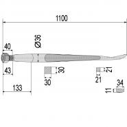 Frontlader-Löffelzinken p. f. Baas-Trima, 110 cm           