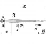 Frontlader-Löffelzinken p. f. Baas-Trima, 125 cm Frontlader-Löffelzinken p. f. Baas-Trima, 125 cm