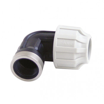 PE-Kupplung Kunststoff, Winkel 90°, 32 mm x 1", IG PE-Kupplung Kunststoff, Winkel 90°, 32 mm x 1", IG