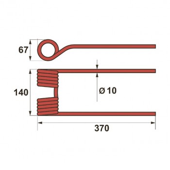 Heuwenderzinken p. f. Claas Volto 956907.0           