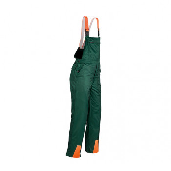 Schnittschutz-Latzhose "Classic", Grün/Orange           