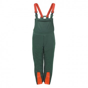 Schnittschutz-Latzhose für Waldarbeiter, Grün/Orange Schnittschutz-Latzhose für Waldarbeiter, Grün/Orange