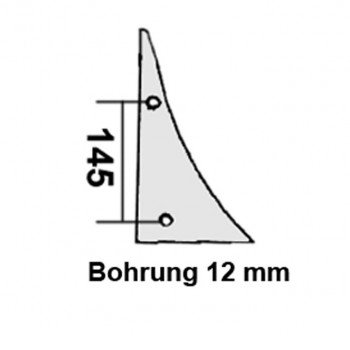 Streichblech-Vorderteil p. f. Kuhn / Huard 619100, rechts           