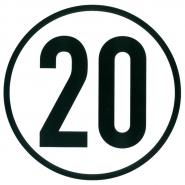Geschwindigkeits-Begrenzungsschild 20 km/h           