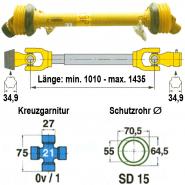 Gelenkwelle "Walterscheid",  Gabelweite 84 mm