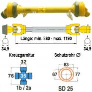 Gelenkwelle "Walterscheid",  Gabelweite 86 mm