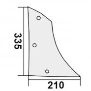 Streichblech-Vorderteil p. f. Frost LV1, 51155, links           