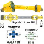 Weitwinkel-Gelenkwelle WWE 2380,  Gabelweite 84 mm