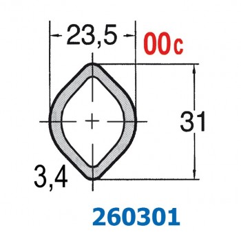 Profilrohr Zitronenprofil 00c           