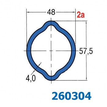 Profilrohr Zitronenprofil 2a Profilrohr Zitronenprofil 2a