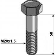Sechskantschraube M20 x 1,5 x 58 mm, 10.9           