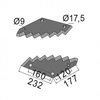 Futtermischwagenmesser p. f. Trioliet 31841