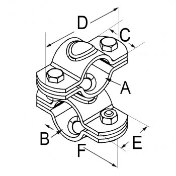 Querschelle 1 1/2" x 1", verzinkt Querschelle 1 1/2" x 1", verzinkt
