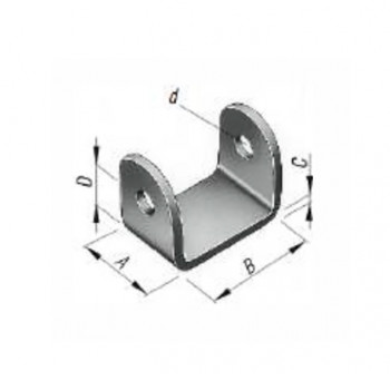 Scharnierbock 40 x 63 x 5 mm, roh Scharnierbock 40 x 63 x 5 mm, roh