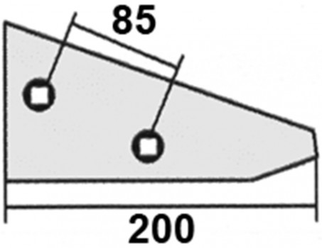 Anlagenspitze p. f. Rabe YP-350 W, beidseitig           