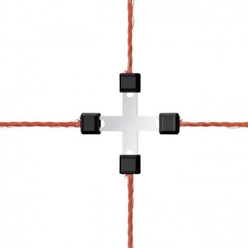 Litzen-Kreuzverbinder Litzclip für Litze bis 3 mm, verzinkt           
