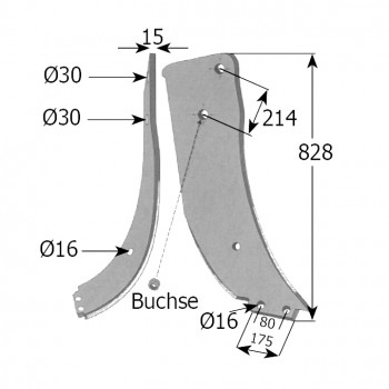 Tiefenlockerer-Zinken p. f. Quivogne ALT, DTS10905, rechts           