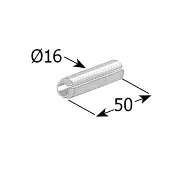 Spannstift p. f. Quivogne, 16 x 50 mm