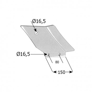 Leitblech p. f. Quivogne NEU, SSO0014, links