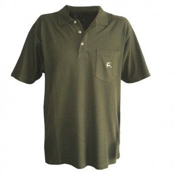 Polo-Shirt "Hirsch", oliv           