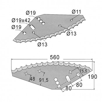 Futtermischwagenmesser p. f. Mayer Siloking, ALT Futtermischwagenmesser p. f. Mayer Siloking, ALT
