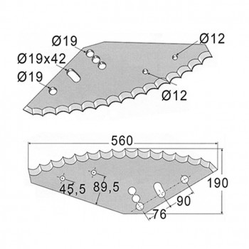 Futtermischwagenmesser p. f. Mayer Siloking, NEU