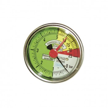Glyzerin Manometer, Arbeitsdruck 0–5 / 25 bar           