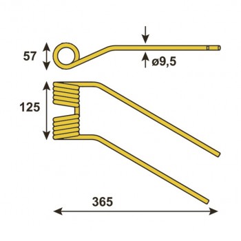 Heuwenderzinken p. f. Niemeyer 600033, links           