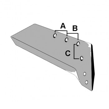 Wechselspitzenschar 16" p. f. Kuhn / Huard 622212, rechts