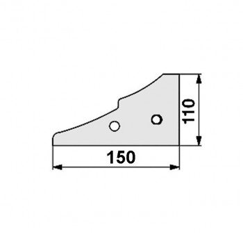 Rumpfanschlag p. f. Kuhn/Huard 279139, links           