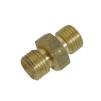 Doppelnippel 1/4", Linksgewinde           