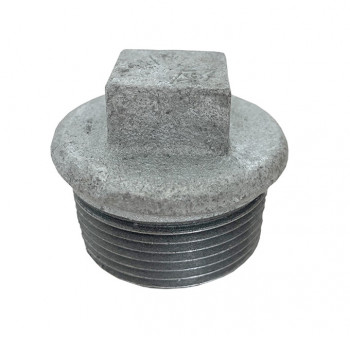 Fitting verzinkt, Stopfen mit Rand und 4-Kant, 1/4", AG Fitting verzinkt, Stopfen mit Rand und 4-Kant, 1/4", AG