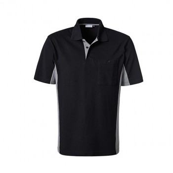 Polo-Shirt Piqué, 2-farbig schwarz-grau Polo-Shirt Piqué, 2-farbig schwarz-grau