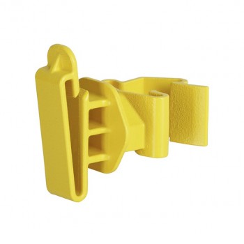 Bandisolator T-Pfosten für Bänder bis 50 mm, gelb           