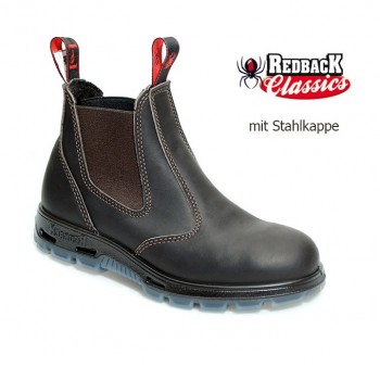 Safety Work Boots "USBOK Claret", Dunkelbraun           