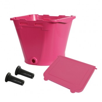 Kälbertränkeeimer "ECF 1", pink, mit pinkfarbenem Deckel Kälbertränkeeimer "ECF 1", pink, mit pinkfarbenem Deckel