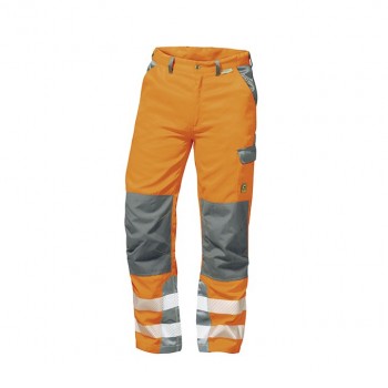 Warnschutz-Bundhose "Nizza", Orange/Grau           