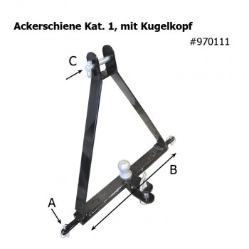 Ackerschiene Kat. 1 mit Kugelkopf           