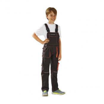 Kinder-Latzhose „Junior“,  oliv-orange,  Gr.  158/164           