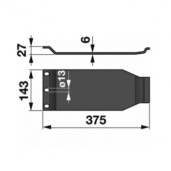 Gleitkufe / Verschleißkufe p.  f.  Claas 938 966.0           