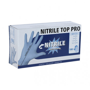 Einmalhandschuhe "Nitrile Top Pro", blau, 24 cm           