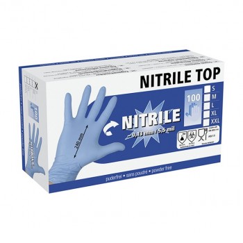 Einmalhandschuhe "Nitrile Top",  blau,  24 cm