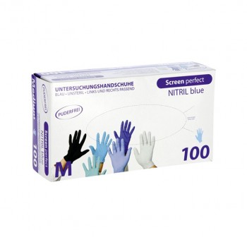 Einmalhandschuhe "Nitrile screen Perfect",  blau,  24 cm